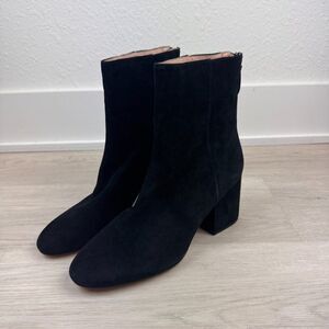 J Crew Ankle Boots Womens 9 Black Suede‎ Leather Sadie